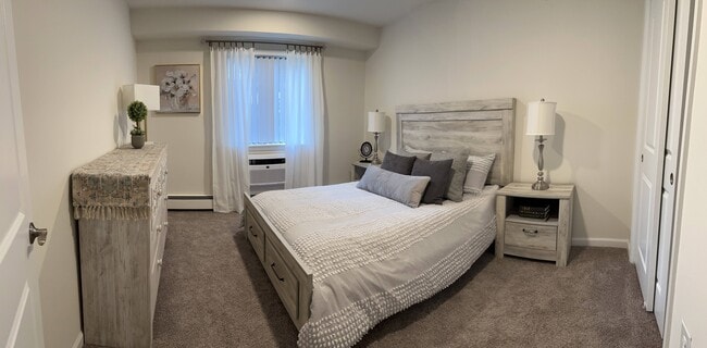 View of decorated bedroom