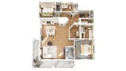 3D Floorplan - Unit B5_Scheme A