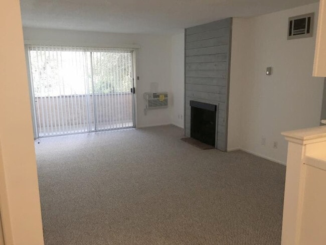 View from living room to balcony. - 3717 Cardiff Ave