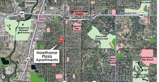 Aerial - Hawthorne Plaza Apartments