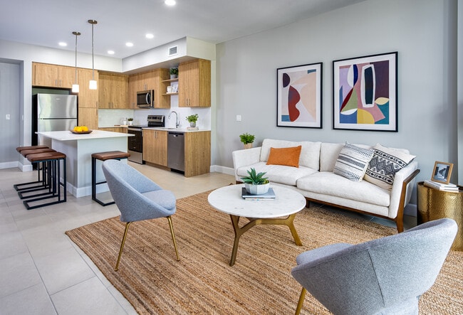 Open concept living area and kitchen