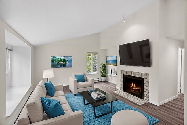 Experience comfort and style in this beautifully designed living room, perfect for relaxation.