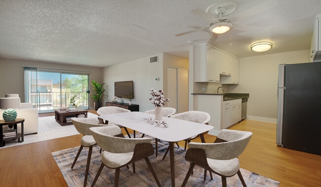 Homes feature wood flooring throughout
