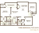 3BR/2BA