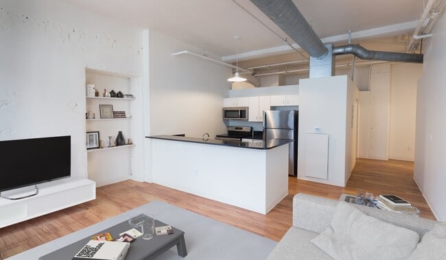 Kitchen opens up to the living room