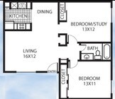 2BR/1BA