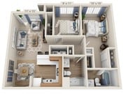 Floor plans are artist’s rendering. All dimensions are approximate. Actual product and specifications may vary in dimension or detail. Not all features are available in every apartment. Prices and availability are subject to change.