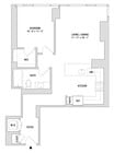 One Bedroom A22 - 857 Sq. Ft. - Residences 408-606