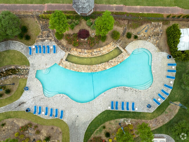 Aerial View of Resort-Style Pool