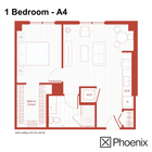 1 Bed/1 Bath Layout: A4