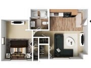 One Bedroom, 400-435 sqft