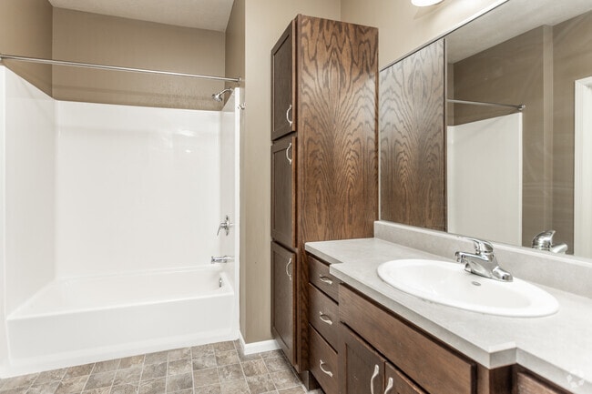 Bathroom with Linen Cabinets
