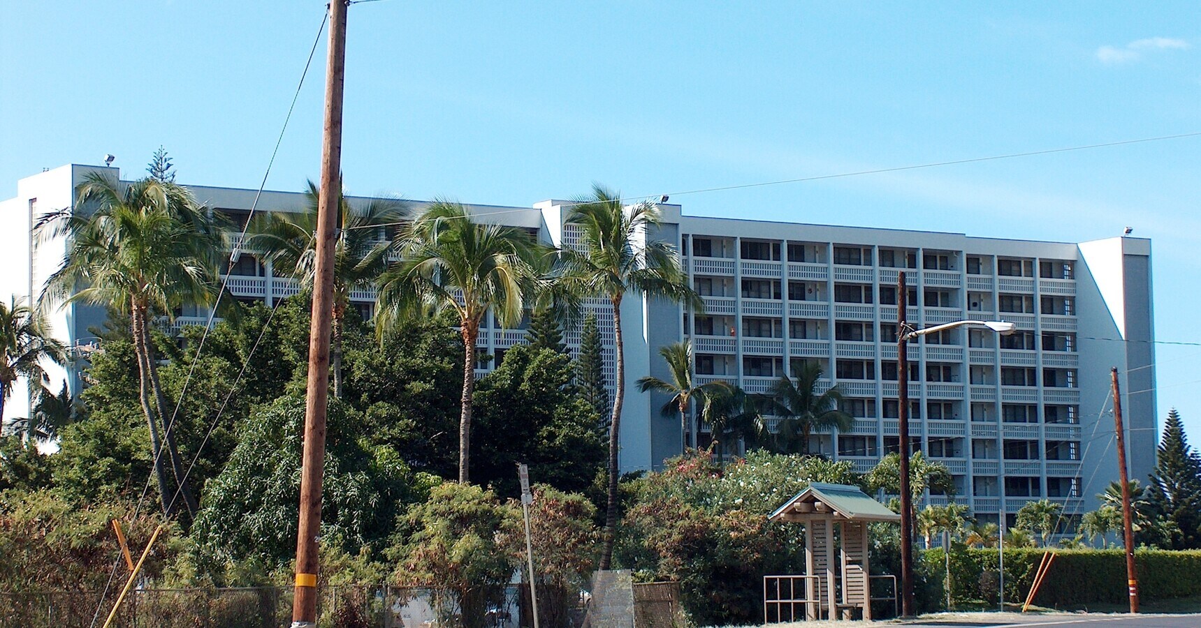 View from Farrington Highway - Makaha Beach Cabanas Apartments