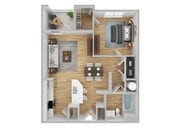1 dormitorio | 1 baño | 691 pies cuadrados | Reformado