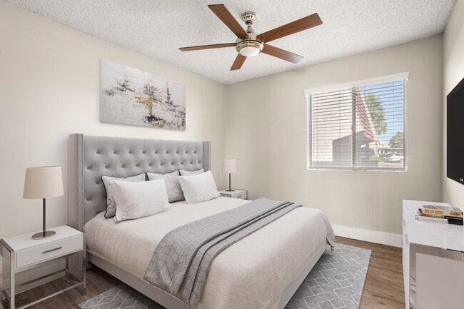 Retreat to a bedroom built for relaxation - Denim Scottsdale