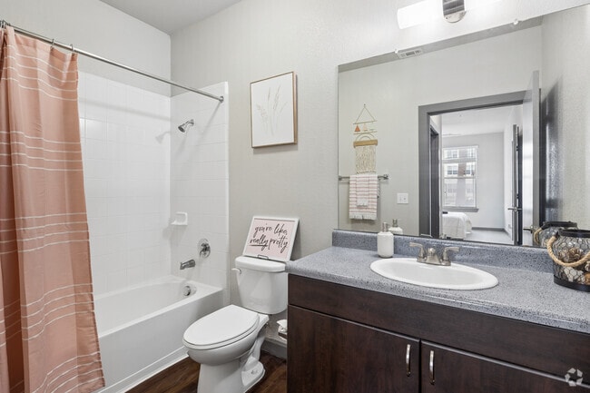 2BR, 2BA - 901SF - Primary Bathroom - Lofts on Main