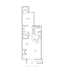 One Bedroom One Bath (693 SF)