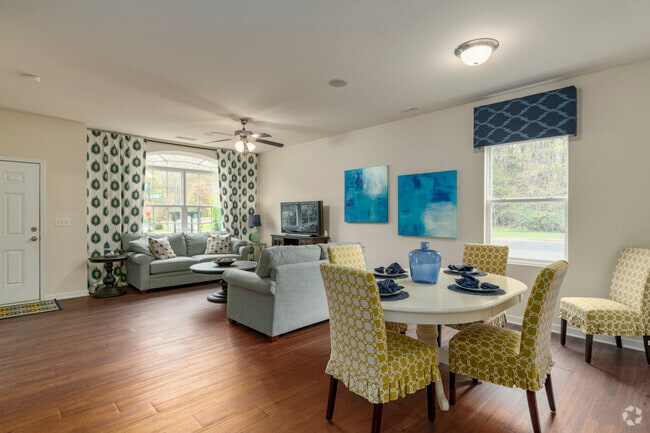 2BR, 2.5 BA - Living Room & Dining Area
