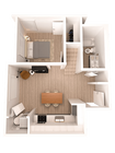 Penthouse 655 | 1 Bed 1 Bath | 709 Square Feet