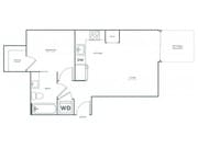 One Bedroom One Bath (536 SF)