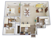 1 Bedroom, 1 Bathroom