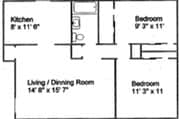 2BR/1BA