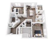 B5 | 2x2 | 1160 sf