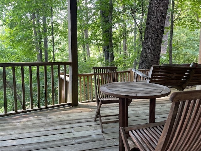 Deck overlooking a lake. - 4065 Charlottes Overlook Unit The Treehouse