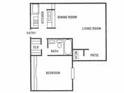 1BR/1BA