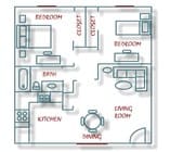 2BR/1BA