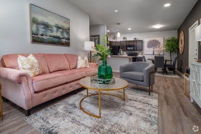2BR, 2BA - 978SF Living Room - Vantage at Helotes