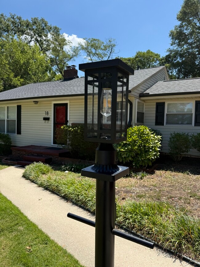 Solar Light helps to light the walkway