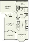 1BR/1BA