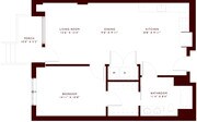 Explore this well-designed apartment layout with ample living space and convenient amenities.