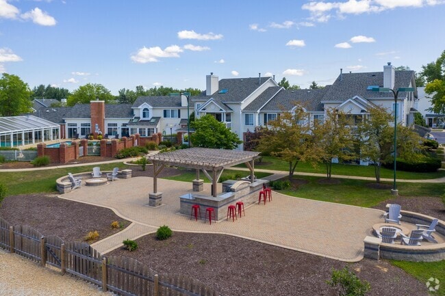Courtyard with Grill, fire pits (2) and dog run