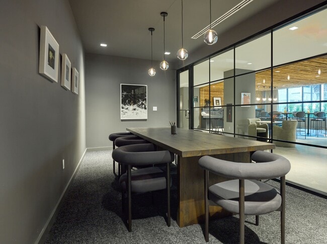 Private conference room and meeting area