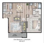 One Bedroom | One Bathroom | 636sqft