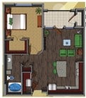 1BR/1BA