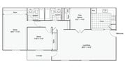 B6 | 2-Bedroom Floorplan