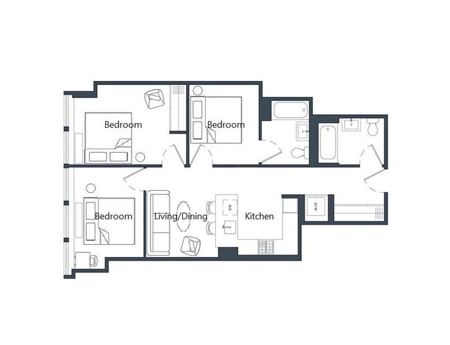 Photo - 3 bedroom in NEW YORK NY 10038 Unit 2516