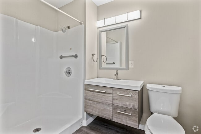 1BR, 1BA - 750SF - Skyler Bathroom - West End Lofts