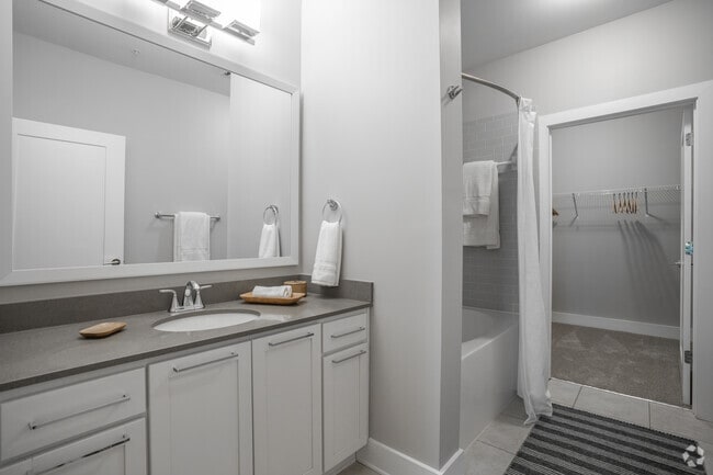 2BR, 2BA - 1,066SF - Primary Bathroom - The Reserve at the Ballpark