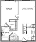 1 bd / 1ba