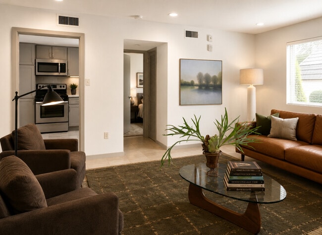 1BR, 1BA, Corner Unit / Living Room