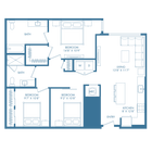 B13UD | 2x2 | 1165 sq ft
