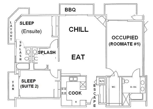 Floor Plan - 11722 Ohio Ave Condo Unit 201