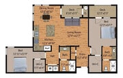 2CX floor plan The Tobin Estate