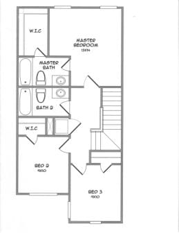 2nd Story Floorplan - Retreat at Retama Park