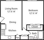 1BR/1BA