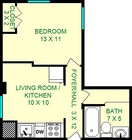 Steinmetz One Bedroom Floorplan